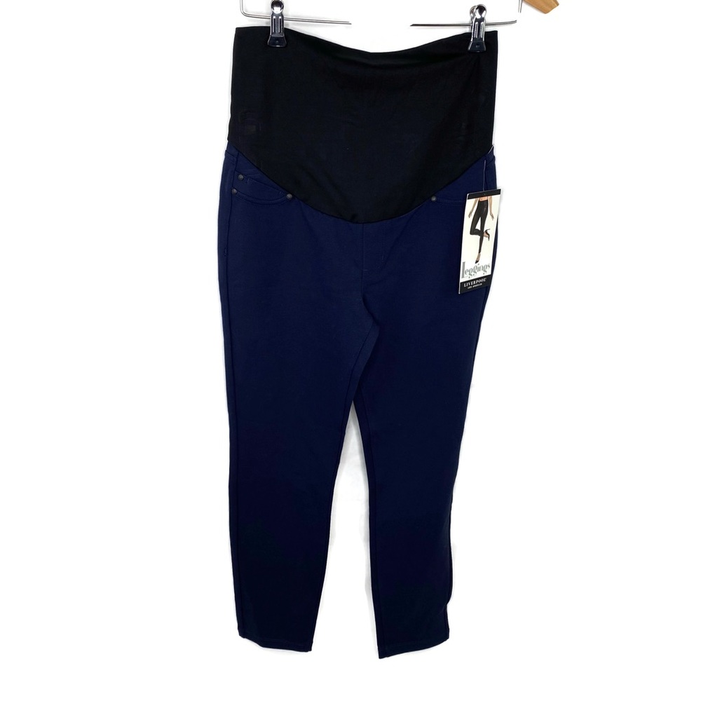 Liverpool Los Angles Cadet Blue Maternity Leggings Great Material New 4/27